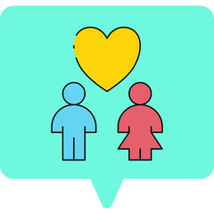 Love icon single vector illustration