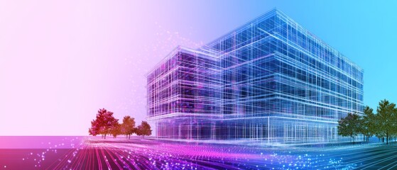 Futuristic Smart Building Architectural Design:  A Vision of Modern Technology and Innovation in Urban Development