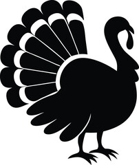 Logo and symbol of a turkey for Thanksgiving.