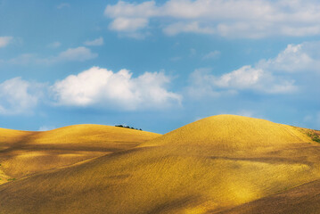 summer countryside landscape inside val d'agri, basilicata