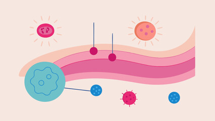 Immune Boost and Elasticity An illustration showing the immune cells in action alongside collagen fibers highlighting nanotechnologys dual role in boosting collagen and supporting