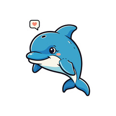 Cute Whale Swimming Cartoon Vector Icon Illustration Animal Nature Icon Isolated Flat Vector