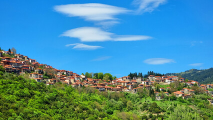 metsovo city in spring season greece