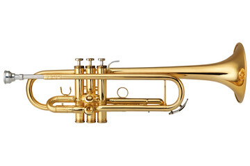 Obraz premium High-quality stock photo of a golden trumpet isolated on white background PNG