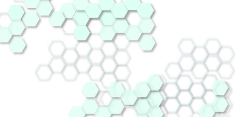 Blue hexagon on minimal simple blue watercolor vector illustration Science technology and medical concept hexagon on  background.