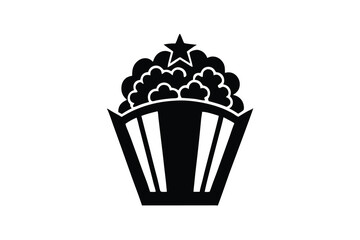 Popcorn Kernels Bowl Logo Design Snack Icon, Food Branding Vector

