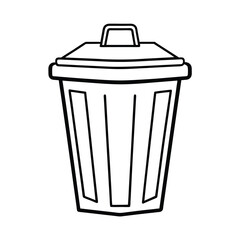 trash can isolated on white