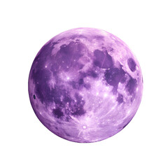 purple moon Isolated on transparent background