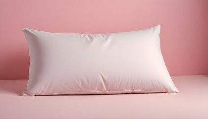 A serene, close-up shot of a soft, pink pillow, ideal for relaxation and a good night's sleep.