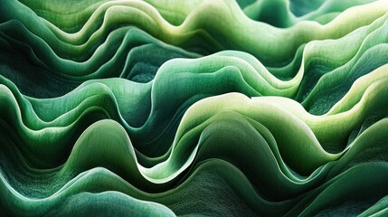 Obraz premium Green Wave Abstract Background