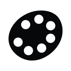 black and white button
