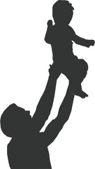 Father & Son Silhouette Image