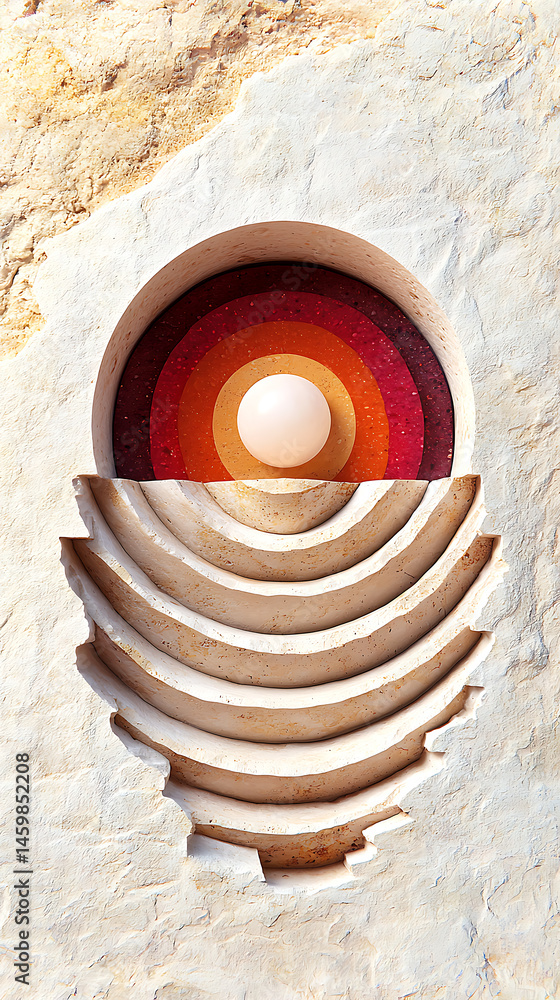 Poster abstract digital collage of objects transforming into sound waves