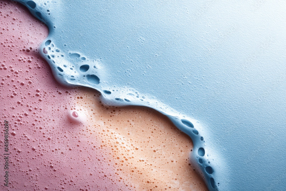 Poster captivating milk foam art displayed against a vibrant background with ample copy space for design