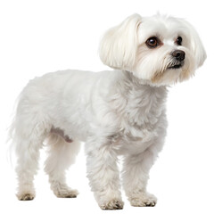 Obraz premium white terrier puppy isolated on transparent background