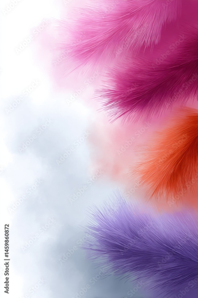 Poster colorful fuzzy lines create a dynamic background with ample space for text or design elements