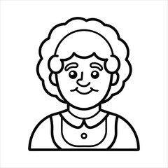 Grandmother Icon Vector Illustration ? Cartoon, Clipart, and Line Art Design for Printable Graphics 1 [Converted].eps
