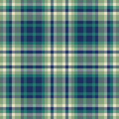 Seamless green and blue plaid pattern.  Perfect for textile designs, apparel, and website backgrounds. This classic, stylish texture evokes feelings of comfort and tradition.