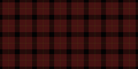 Genuine pattern check texture, goose textile seamless tartan. London plaid background fabric vector in black and orange colors.