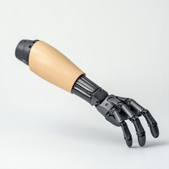 Realistic Robotic Arm Model with Mechanical Joints and Wooden Finish