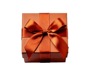 Gift box with a bow, perfect for holiday promotions, represents thoughtful giving and loyalty programs, creating a festive and charming atmosphere. This delightful symbol of generosity brightens up an