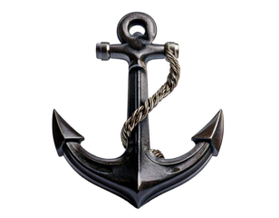 
Anchor, isolated on a pristine white background, captured in high-definition with clean studio lighting, symbolizes stability, strength, and security—an iconic maritime object representing grounding,