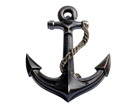 
Anchor, isolated on a pristine white background, captured in high-definition with clean studio lighting, symbolizes stability, strength, and security—an iconic maritime object representing grounding,