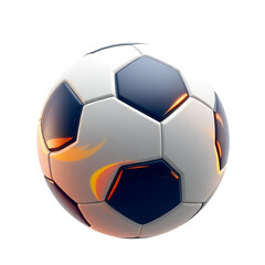 Fototapeta premium isolated 3D soccer ball a vibrant sport sphere, ready for the game, Generative AI