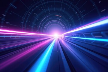 Obraz premium Futuristic sphere glowing with digital connections and data flow