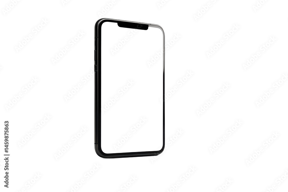 Aufkleber isolated smartphone with black screen on a black background in a studio lighting setting for design