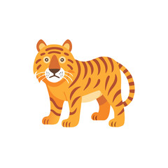 tiger cartoon isolated on white