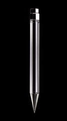 Naklejka premium Elegant Silver and Crystal Pen: A Study in Minimalist Design