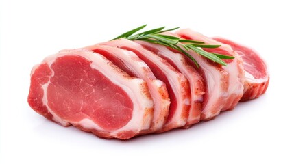 Obraz premium Delicious Sliced Pork Tenderloin with Rosemary