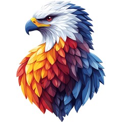 Obraz premium Colorful Artistic Eagle Illustration With Detailed Feather Design For High Resolution Images