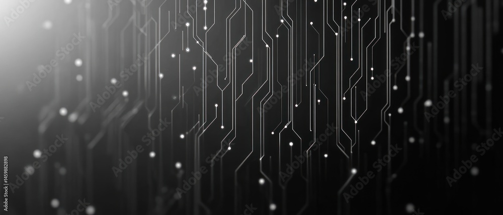 Aufkleber abstract digital circuitry: network data stream