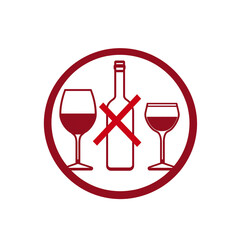 No drinking allowed in public spaces PNG on a transparent background 