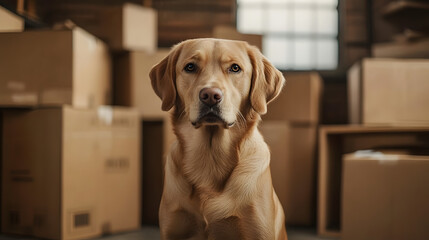 The dog on moving day