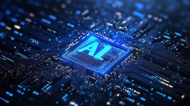AI circuit board, chip innovation. Artificial Intelligence technology concept, Digital technology. AI, artificial intelligence Future digital background.