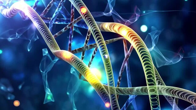 Exploring data processing techniques through dynamic representations of shapes and DNA strands, data processing over shapes and dna strands - Powered by Adobe