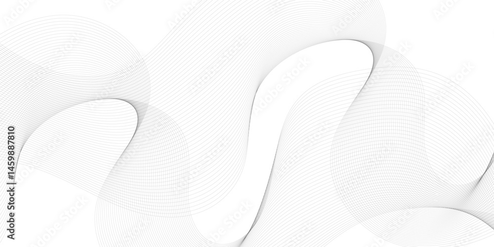 Poster abstract wavy grey stream element for design on transparent background isolated. wavy white and grey