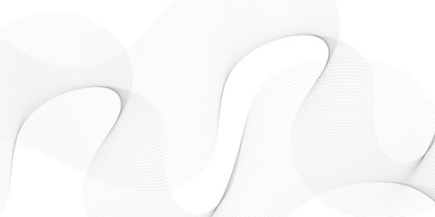 Abstract wavy grey stream element for design on transparent background isolated. Wavy white and grey lines background. Abstract business wave curve lines background. Vector illustration.