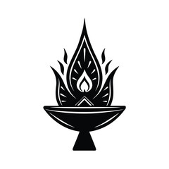 Vector Style Sacred Flame