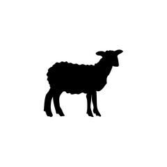 Sheep silhouette icon vector