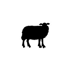 Sheep silhouette icon vector