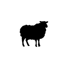 Sheep silhouette icon vector