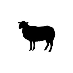 Sheep silhouette icon vector