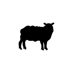 Sheep silhouette icon vector