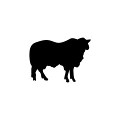 Sheep silhouette icon vector