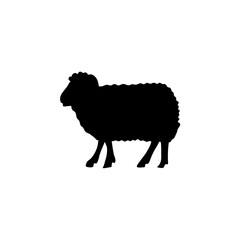 Sheep silhouette icon vector