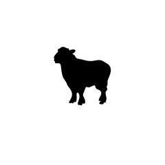 Sheep silhouette icon vector